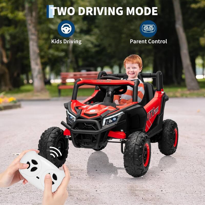 12V Kids Ride On Car,UTV Truck with Remote Control,Electric Vehicle with 4 Spring Suspension