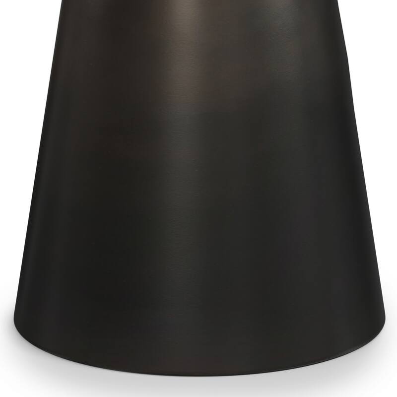 WYNDENHALL Arna Contemporary 16 inch Wide Metal Side Table in Black, Gold - 16"D x 16"W x 19.5"H