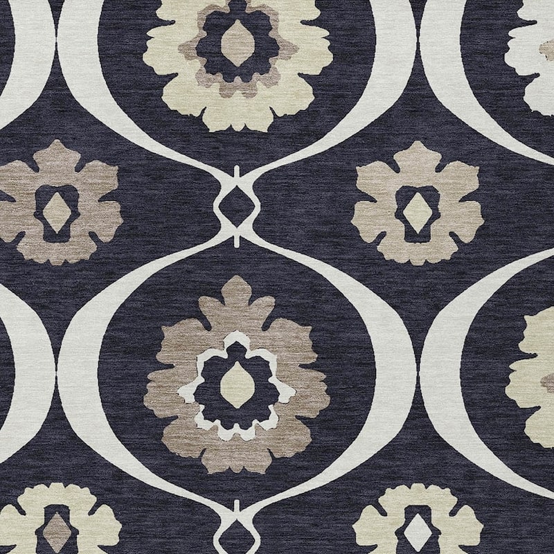 HomeRoots Medallion Transitional Rectangle Outdoor Rug