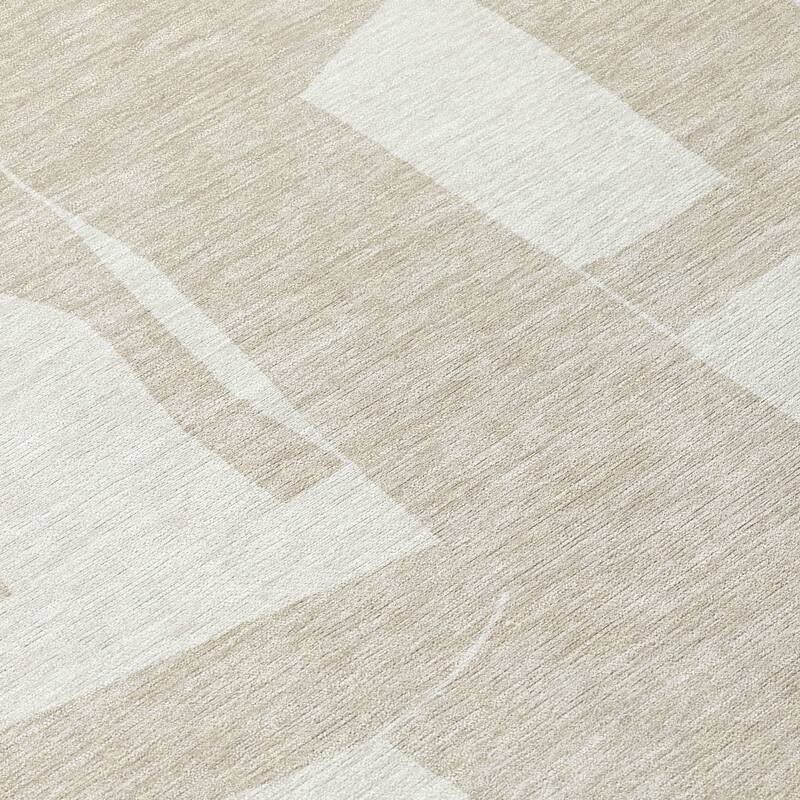 Machine Washable Indoor/ Outdoor Modern Creede Chantille Rug