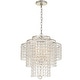 preview thumbnail 2 of 5, Arielle Crystal 18" wide Silver Chandelier - 18'' W x 20.5'' H - 18'' W x 20.5'' H