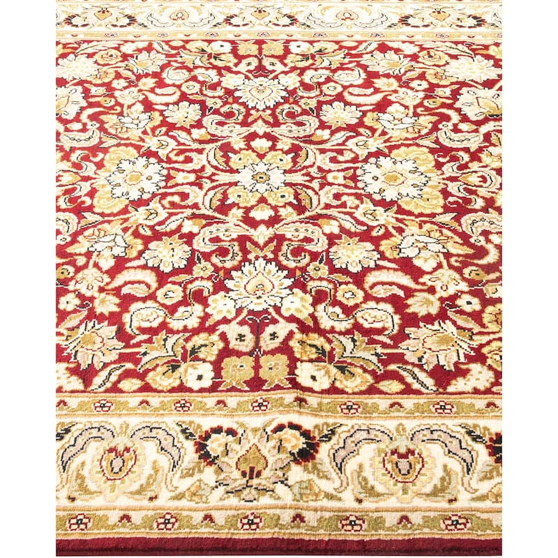 Overton Hand Knotted Wool Vintage Inspired Traditional Mogul Red Area Rug - 4 x 6