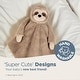 preview thumbnail 3 of 4, Bearington Baby Lil' Speedster 15" Sloth Snuggler Security Blanket
