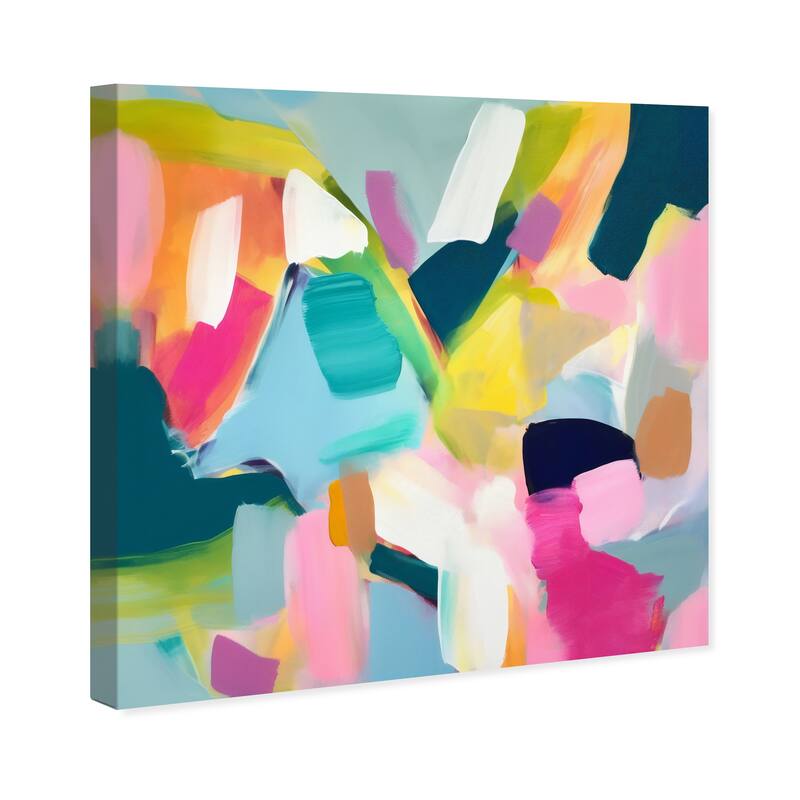 Wynwood Studio Abstract Just a few Ice Pops Blue and Teal Modern & Contemporary Wall Art Canvas Print