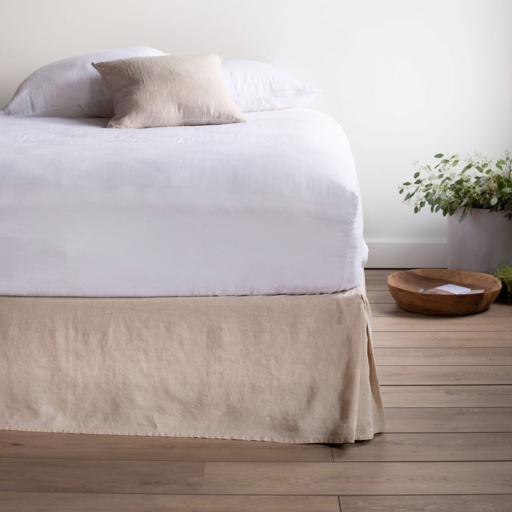 100% French Linen Bedskirt by BOKSER HOME