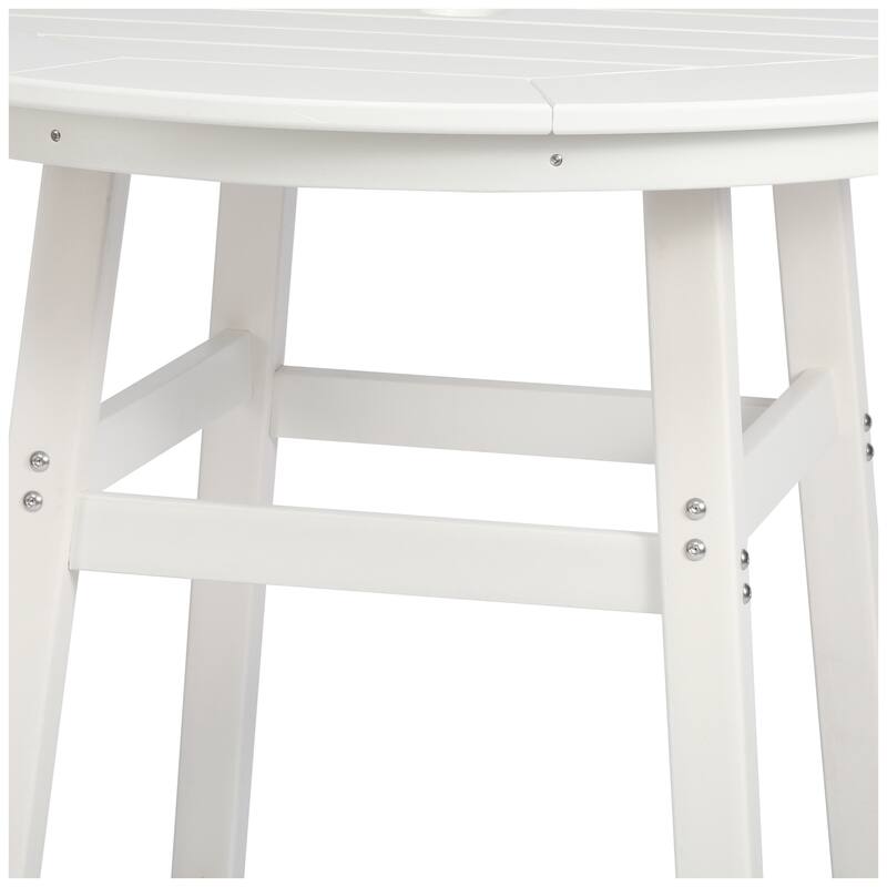 Polytrends Laguna Hdpe All Weather Outdoor Patio 35" Round Bar Table