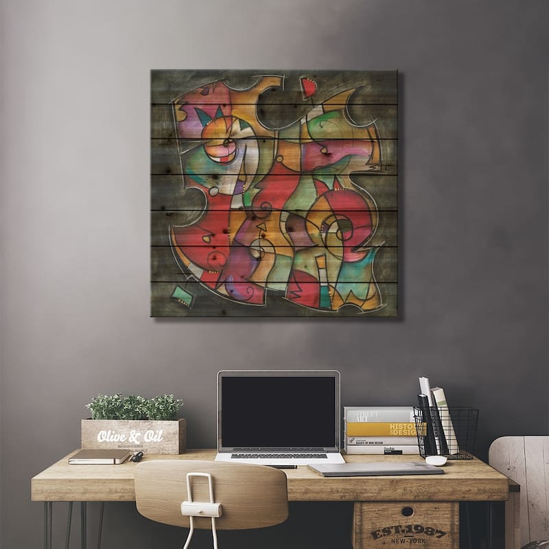 Noir Duet I Print On Wood by Eric Waugh - Multi-Color