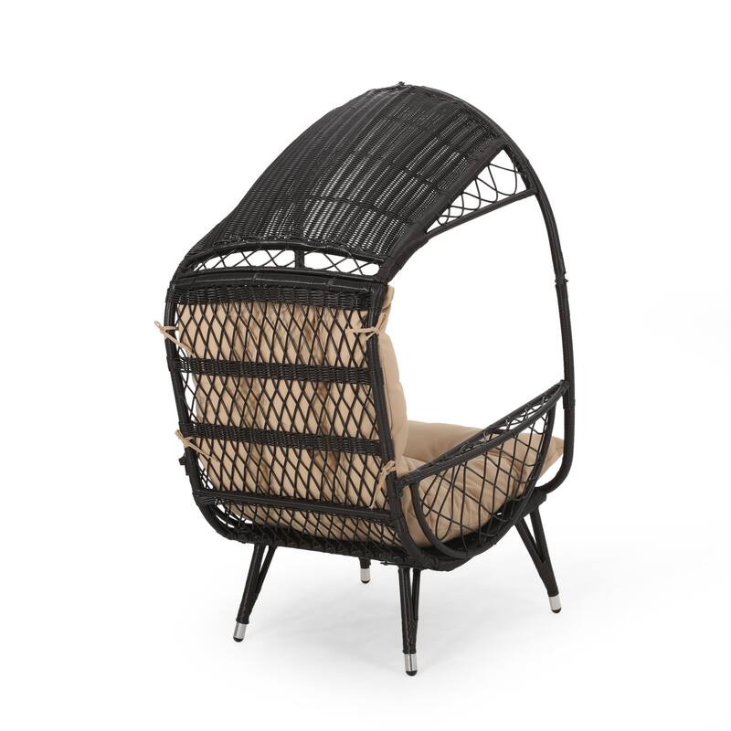 Malia Outdoor Cushioned Wicker Basket Chair by Christopher Knight Home