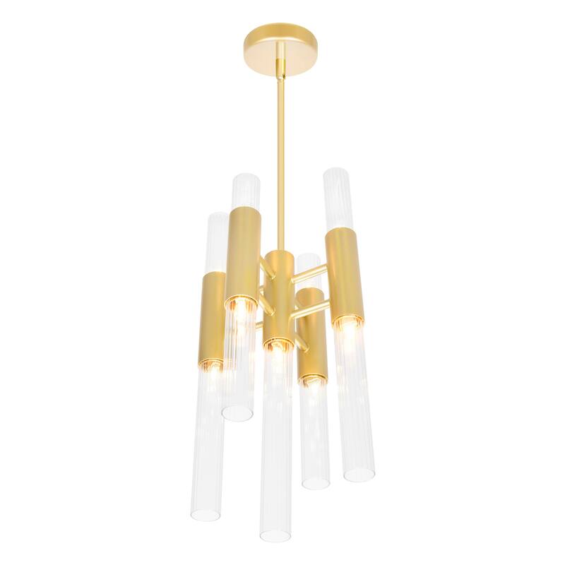 Orgue 9 Light 8in Satin Gold Mini Pendant - Satin Gold