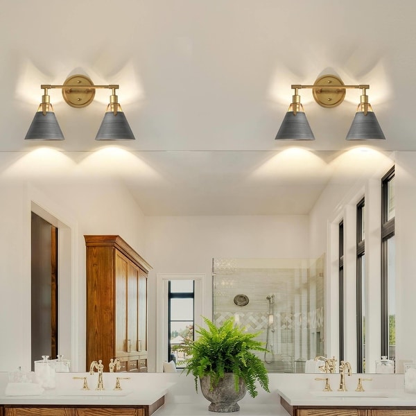 Brushed gold bathroom lighting on sale
