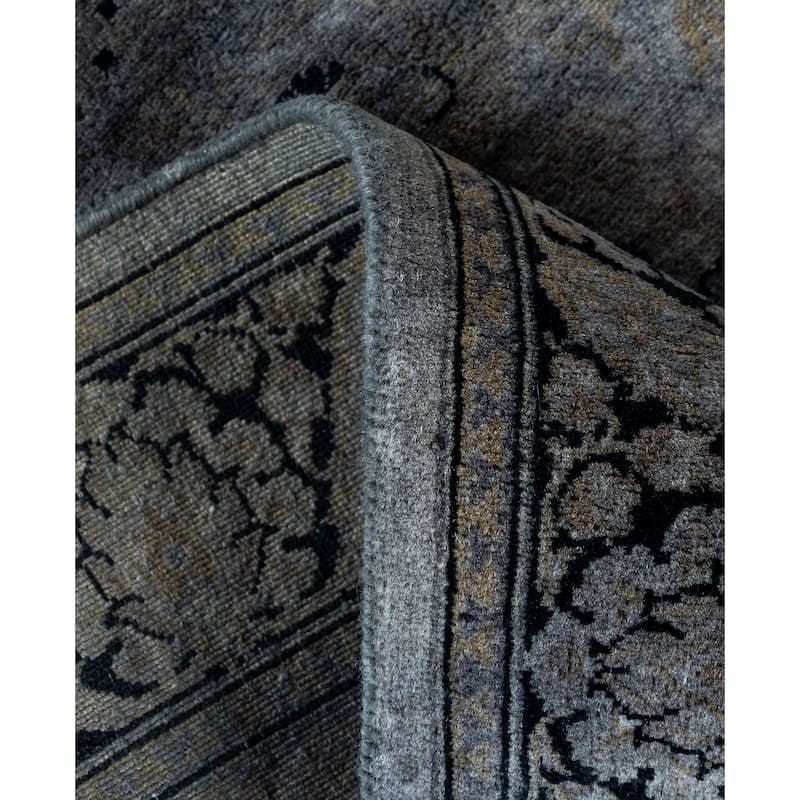 Overdyed One-of-a-Kind Hand-Knotted Area Rug - Gray - 2' 6" x 6' 0"