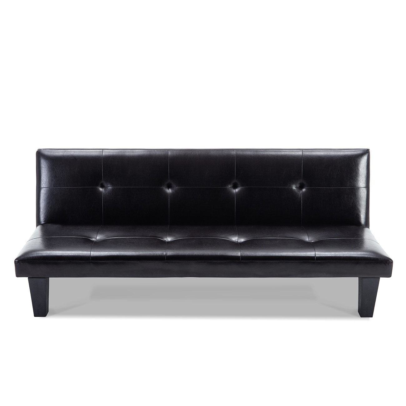 Shop Black Friday Deals On Belleze Faux Leather Sofa Futon Bed Sleeper Couch W 2 Pillow Brown Standard On Sale Overstock 15960092