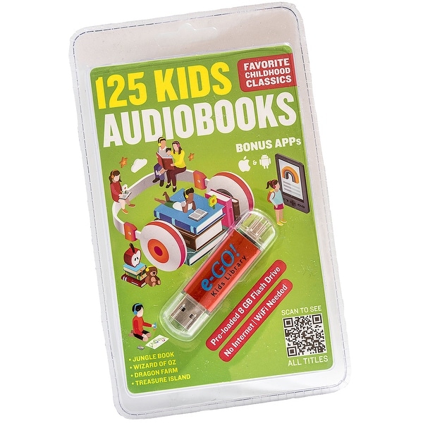 125 Classic Kids AudioBook Collection e-GO! Library