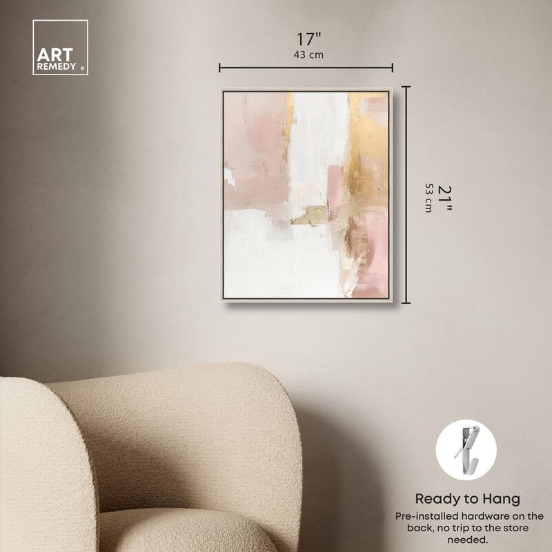 Blush Gold Shimmer I Canvas by Art Remedy