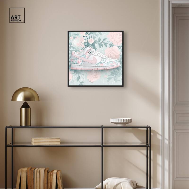 Dainty Floral Sneaker Canvas by Art Remedy