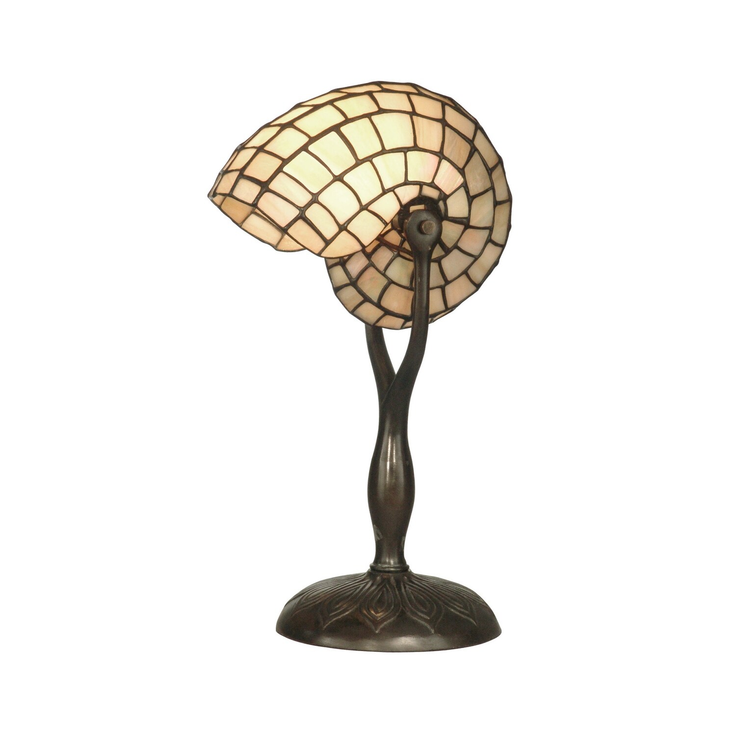 Dale Tiffany TT10346 Nautilus Snail Table Lamp with 1 Light Antique Verde
