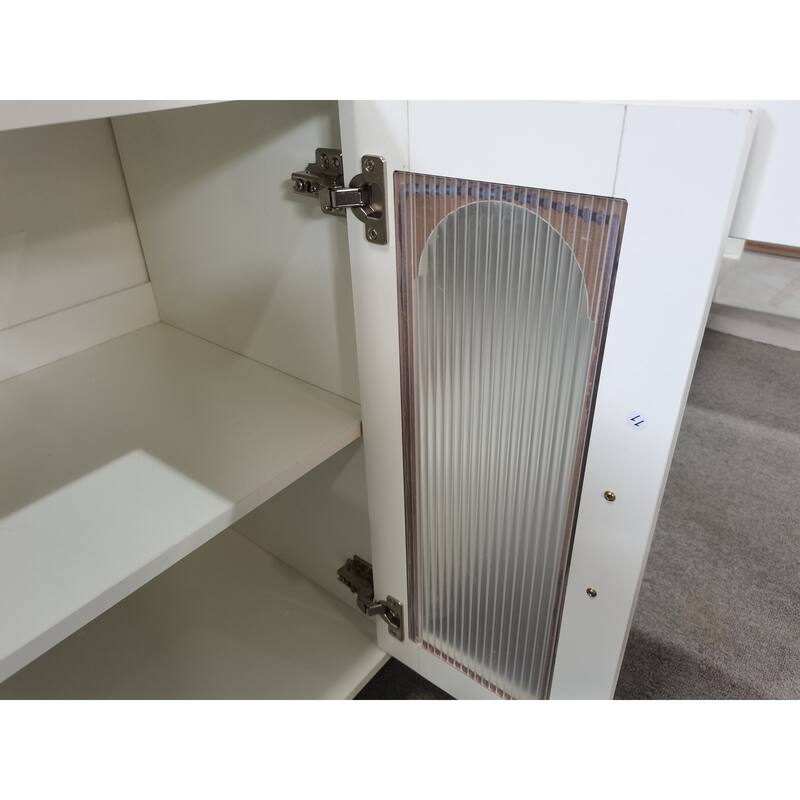 59-Inch L Shaped Desk with Storage Cabinet, Corner Executive Desk