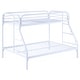 preview thumbnail 1 of 80, Morgan Contemporary Metal Frame Bunk Bed Twin Over Full - White
