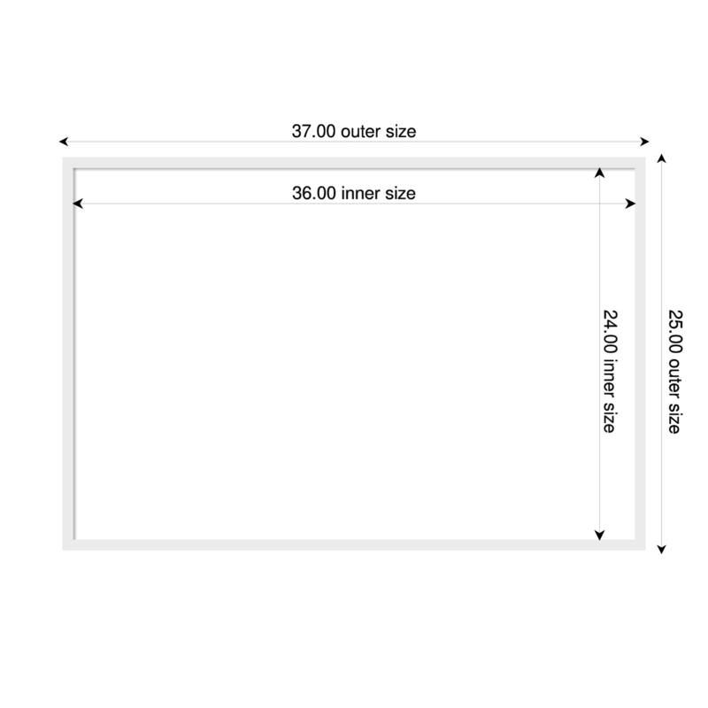 Incline Framed Dry Erase Magnetic Board - 37 x 25 in - Incline White