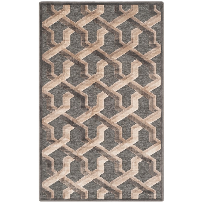SAFAVIEH Paradise Elettra Modern Viscose Rug - 2'7" x 4' - Soft Anthracite - Rectangle