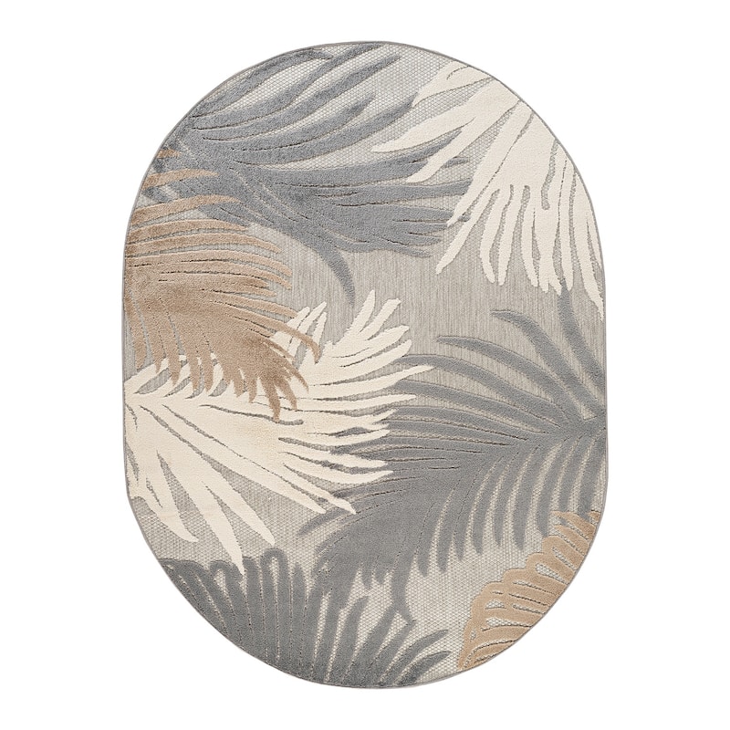 World Rug Gallery Tropical Floral Indoor/Outdoor Area Rug