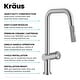 preview thumbnail 33 of 165, Kraus Urbix Industrial Solid Brass Kitchen Faucet
