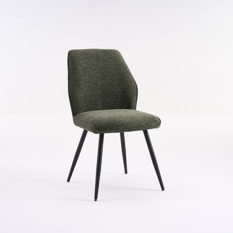 Set of 2 Modern Dining Chairs, Armless Upholstered Side Chairs