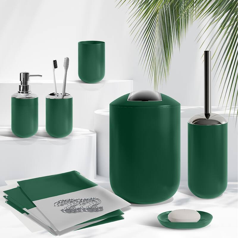 Clara Clark 20 Piece Complete Bathroom Accessories Kit with Shower Curtain Set