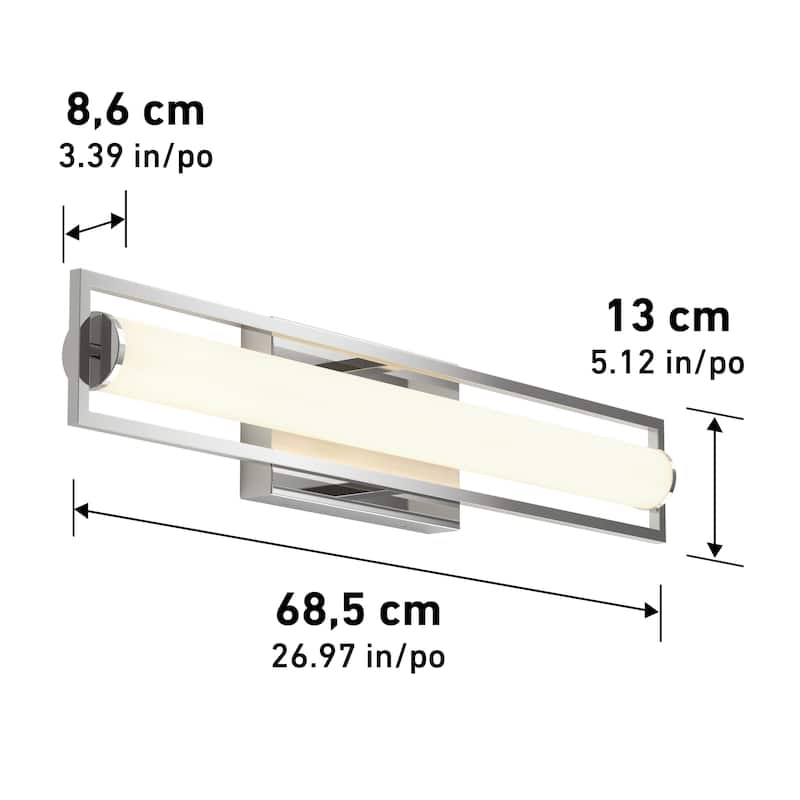 Artika Rialto Modern Vanity Light, Chrome