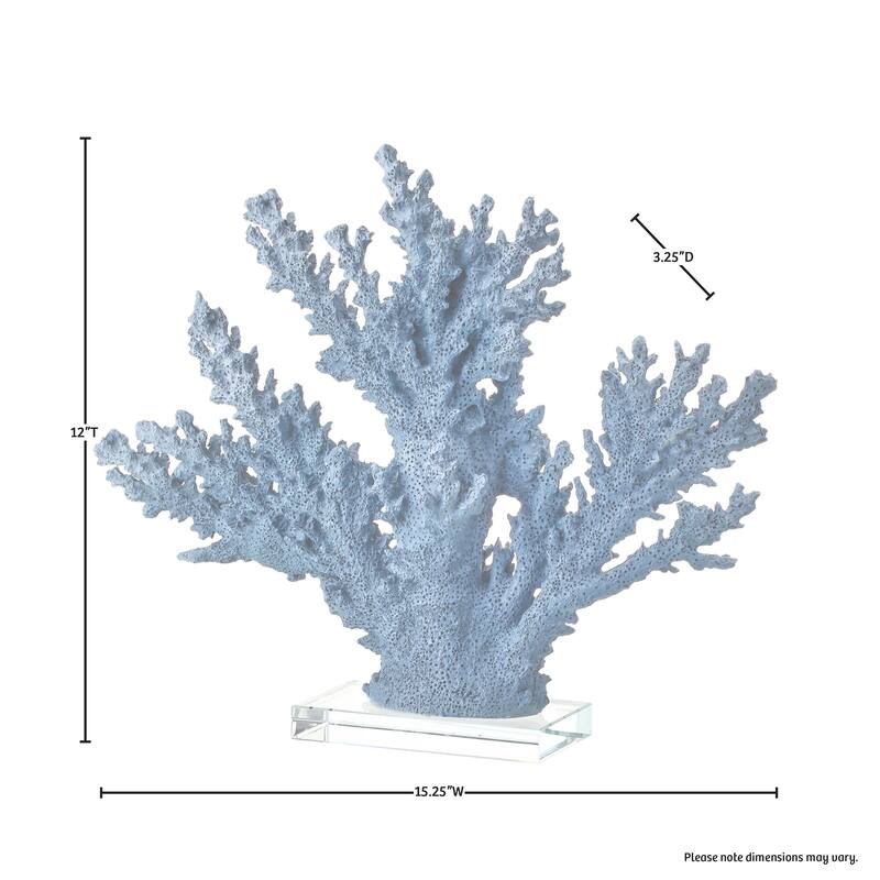 Coral On Acrylic Base 15" - 15