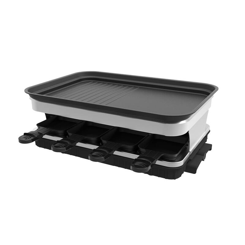 8 People Grill Plate Nonstick Coated Infinitely Adjustable Temperature