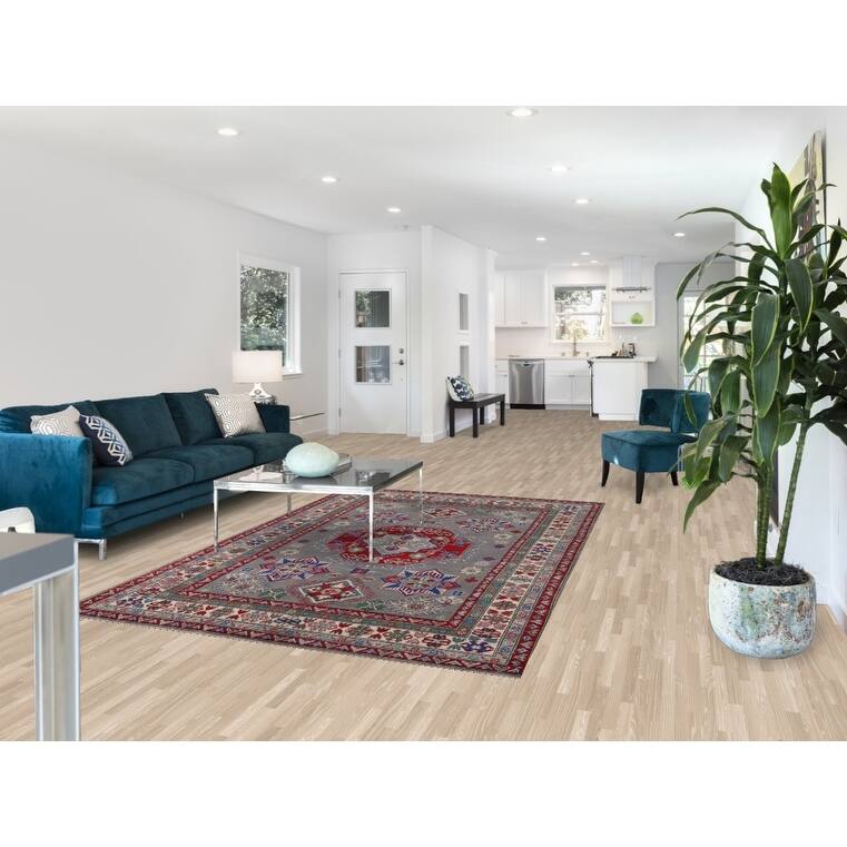 Geometric Kazak Rug Handmade Traditional Wool Carpet - 5'6" x 8'6"