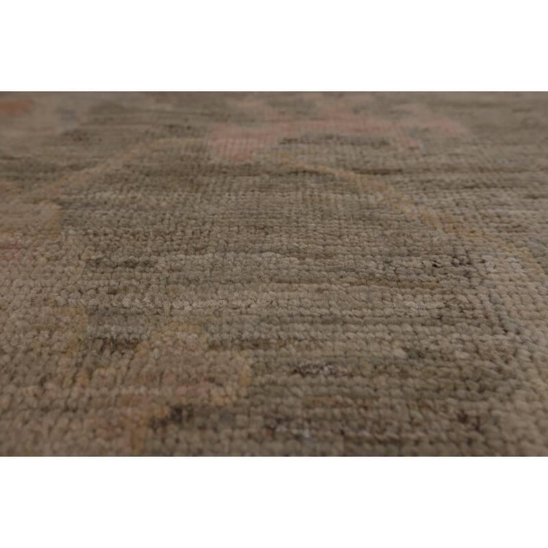 Transitional Oushak Turkish Area Rug Handmade Wool Carpet - 8'0"x 9'9"