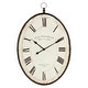 preview thumbnail 2 of 5, Ines Large Oval Wall Clock - 36"H x 23.5"W x 1.5"D
