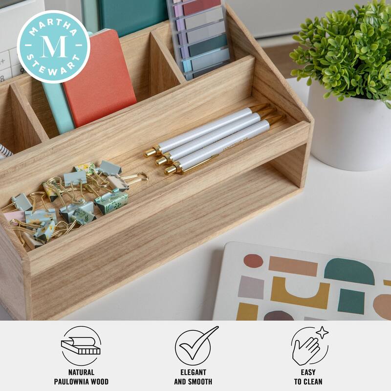 Flash Furniture LY-E20615-NAT-MS Weston 6" Tall Office Organizer with