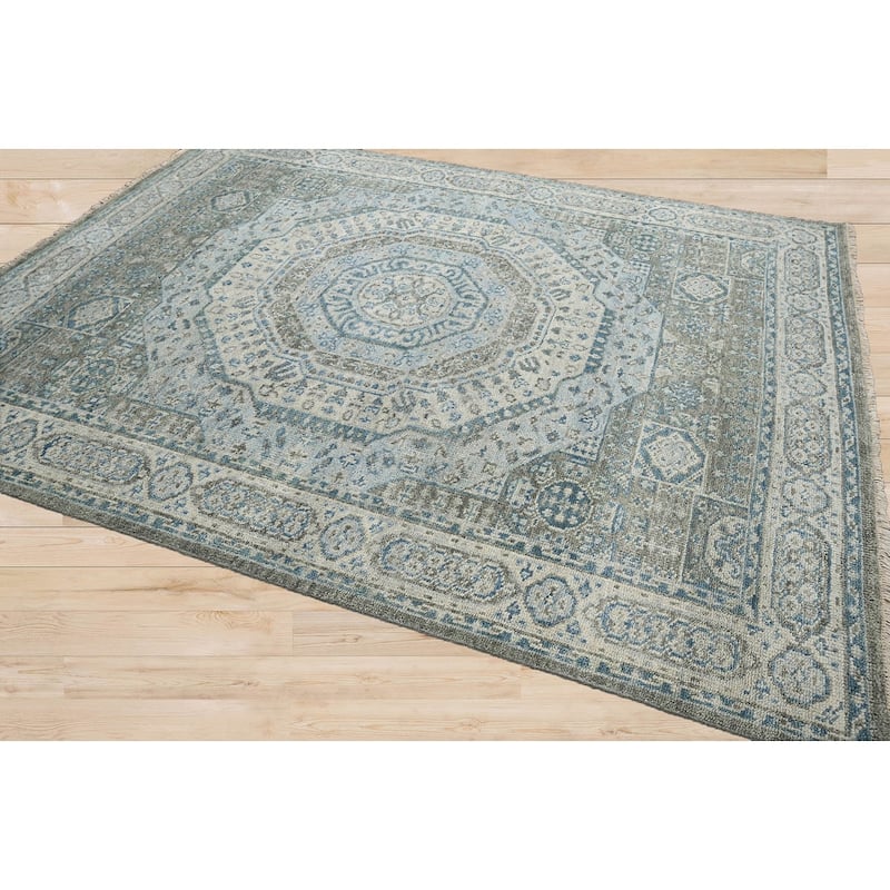 Hand Knotted Turkish Oushak Gray Wool Traditional Oriental Area Rug