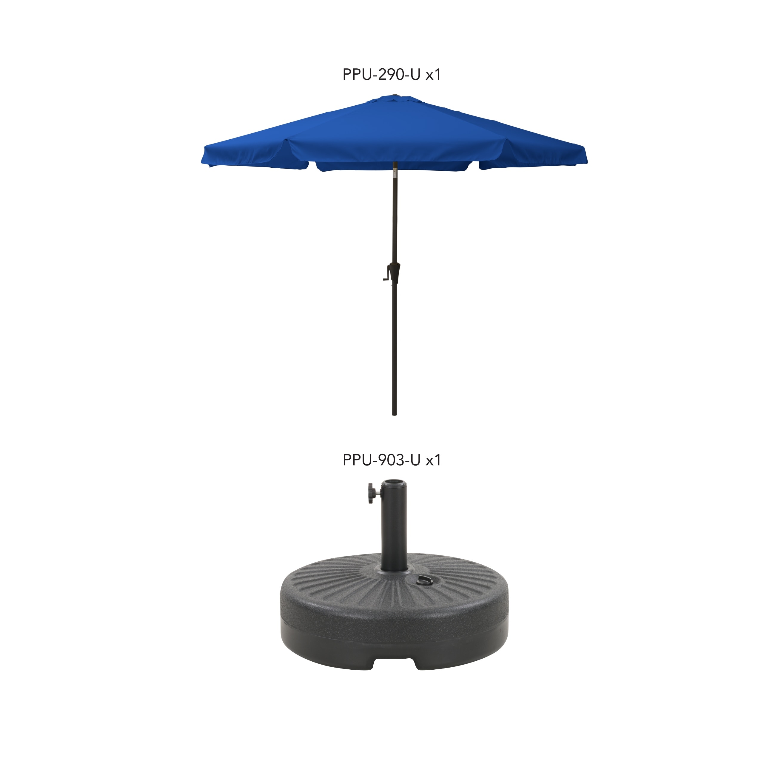 Shop Black Friday Deals On Corliving 10 Round Tilting Cobalt Blue Patio Umbrella With Round Base Overstock 31730734