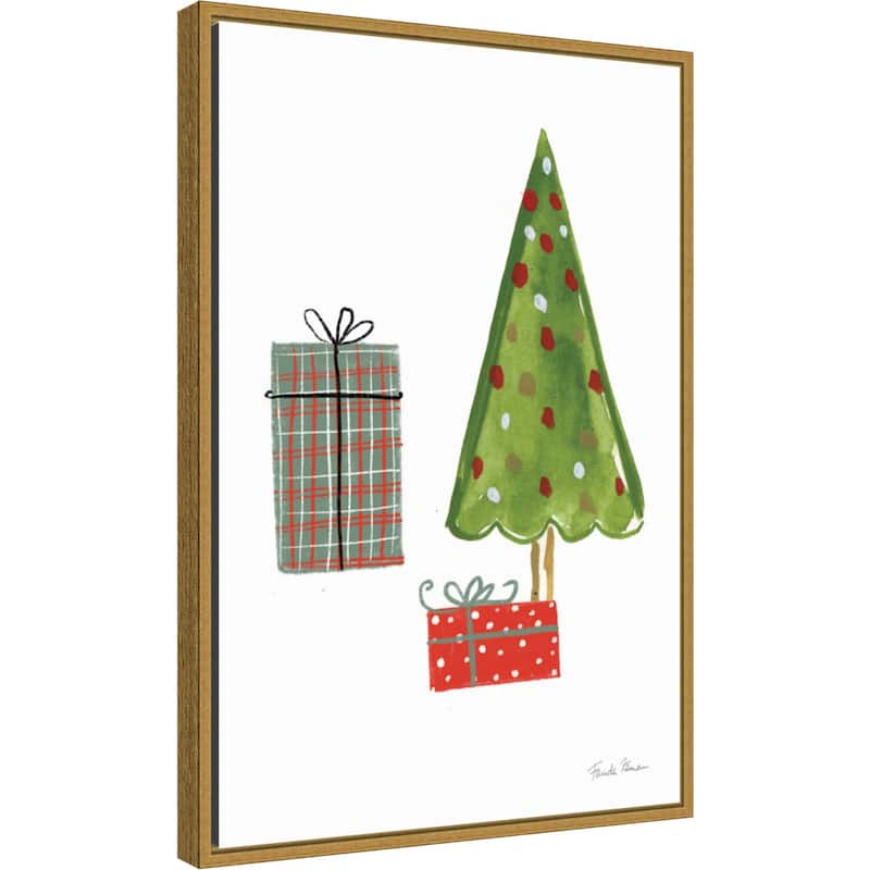 North Pole Pals III by Farida Zaman Framed Canvas Wall Art