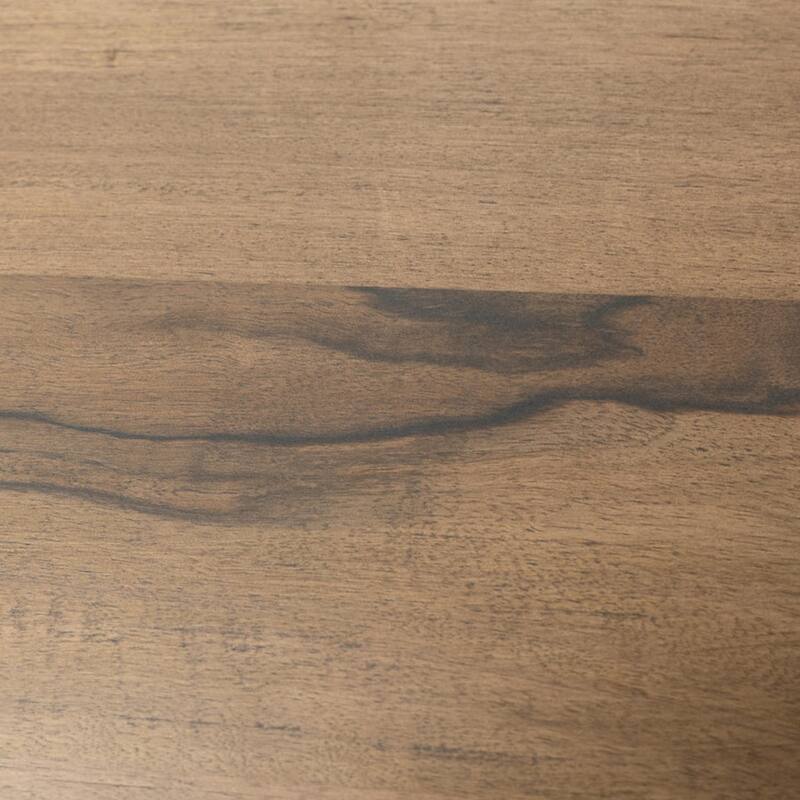 Okai Dining Table, 87 Inch Rectangular Top, Rustic Brown Solid Mango Wood