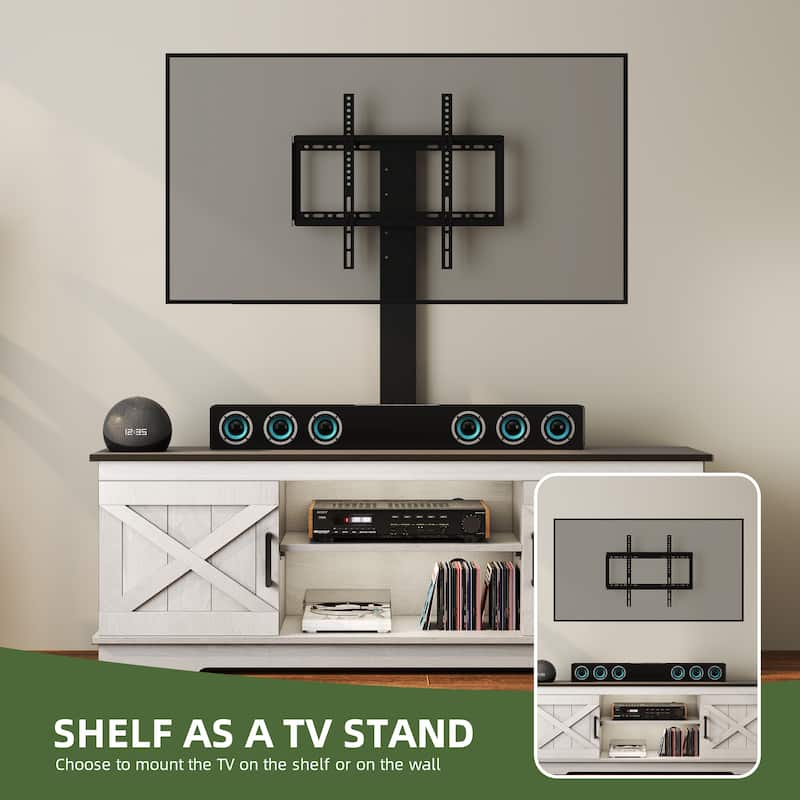 Moasis Farmhouse TV Stand Media Consolewith Adjustable Mount for TVs up to 70"