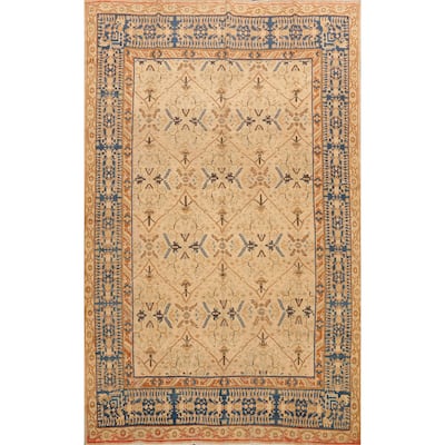 Antique Vegetable Dye Geometric Mahal Persian Area Rug Wool Handmade - 8'9" x 10'9"