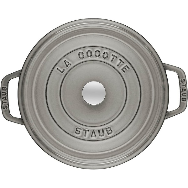 Staub 16cm / 1.25 qt Mini Round Cocotte Pot, Graphite Grey