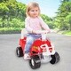 preview thumbnail 8 of 6, Pilsan Hero ATV Pedalless Ride On Kids Toy w/ Horn for Ages 36 Months & Up, Red - 11.72