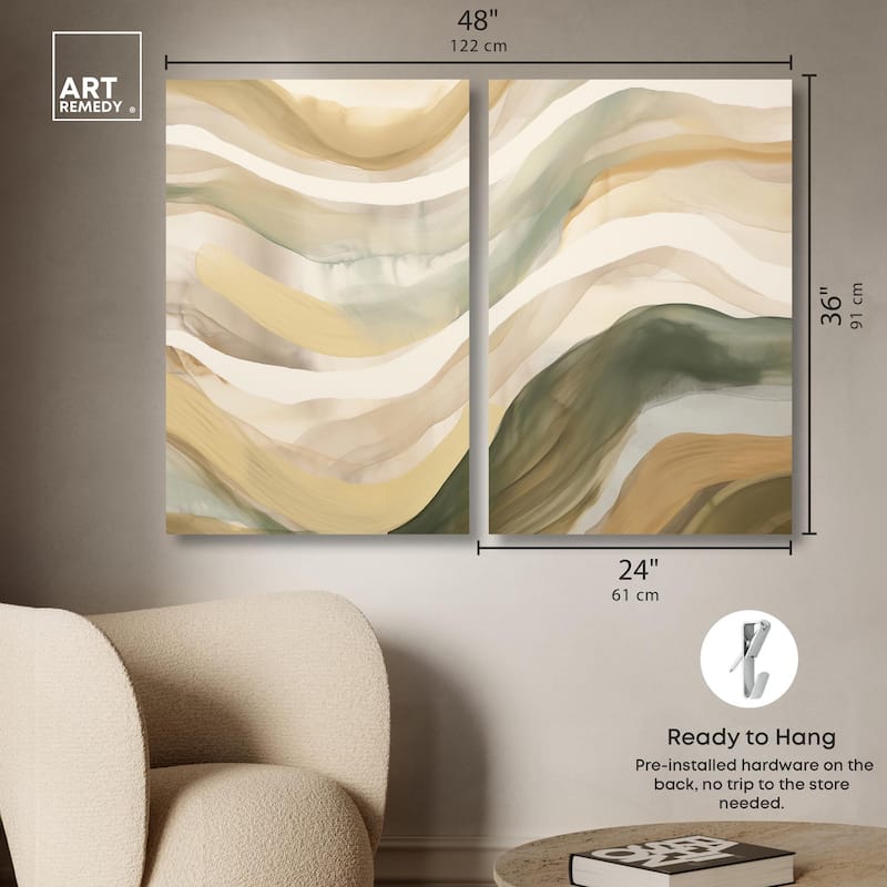 Dunes of Time I Canvas Set of 2 by Art Remedy, Gallery Wrapped