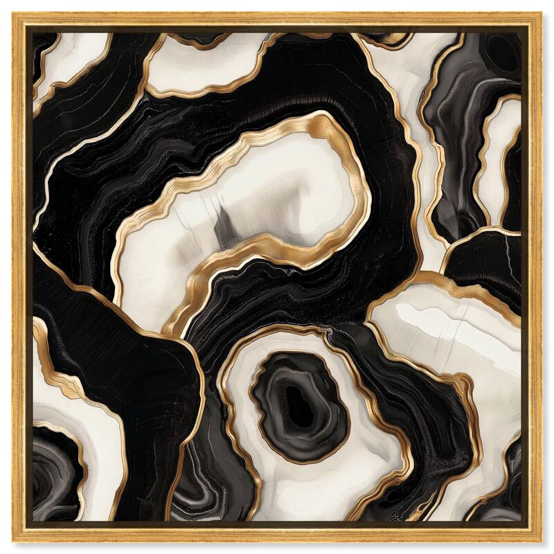 Coal Core Canvas by Art Remedy - 12" x 12" - Gold