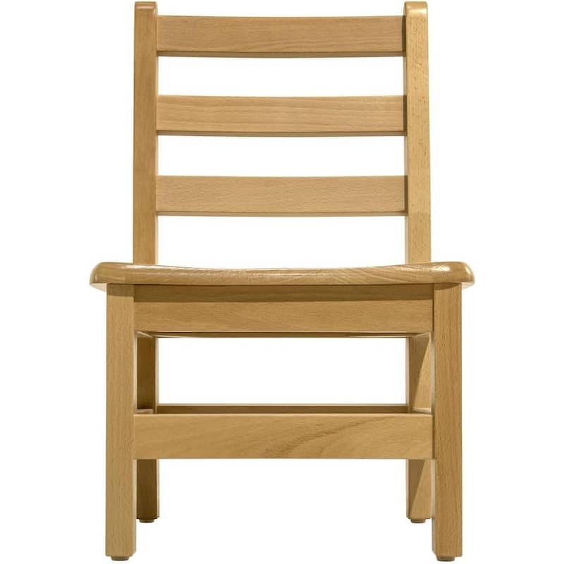 RRI Goods Ladderback Kids Chair, Classroom Seating Toddler Fully Assembled Beechwood Chair Set of 2
