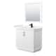 Option White, Black Trim, Carrara Cultured Marble Top