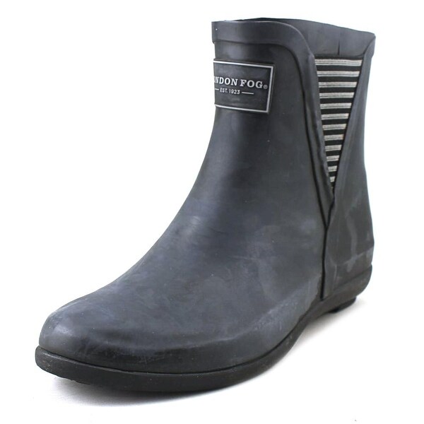 london fog rain boots black