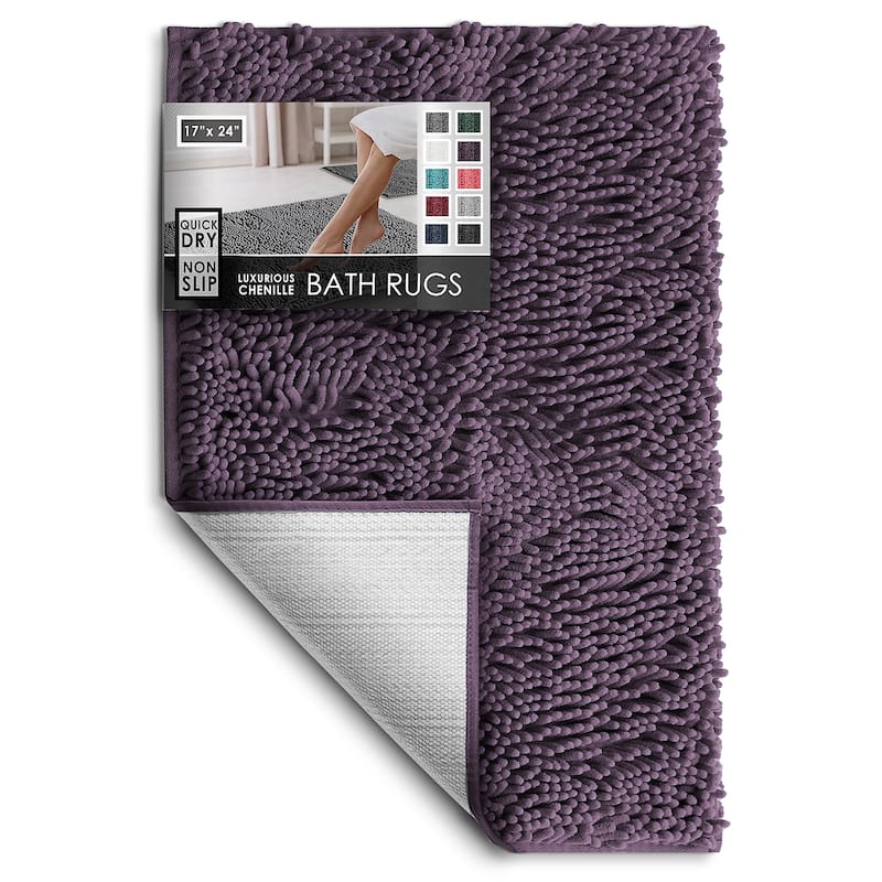Empyrean Non-Slip Super Plush Chenille Bathroom Rugs