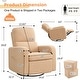 preview thumbnail 36 of 40, Swivel Manual Recliner Chair Teddy Fabric Nursery Glider Rocking Recliner Set of 2